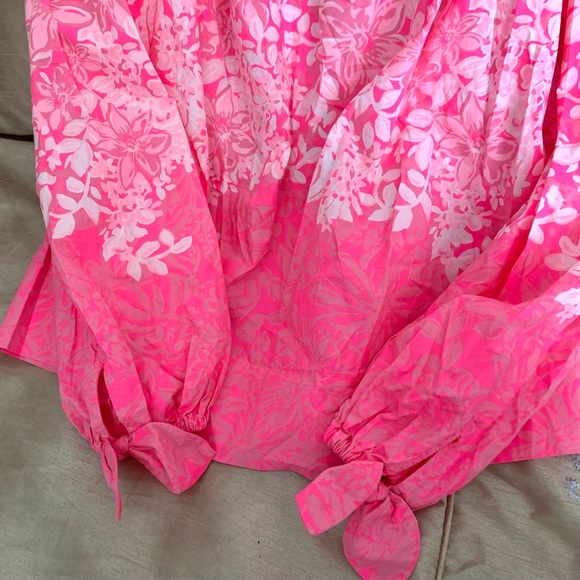 Lilly Pulitzer Jamielynn Off-Shoulder Roxie Pink Top - Picture 4 of 12